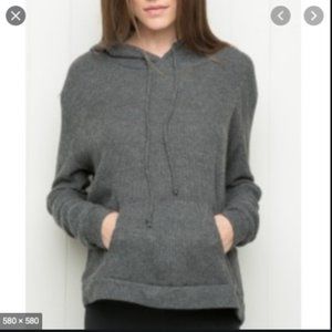 brandy melville grey ribbed robin hoodie